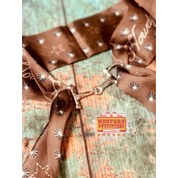 Silver Snaffel Bit Scarf Charm