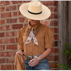 Fringe Scarves Twilly Cross Me-Tan