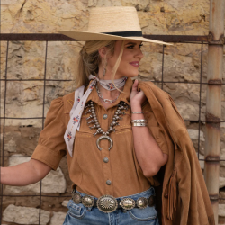 Fringe Scarves Twilly Cross Me-Tan