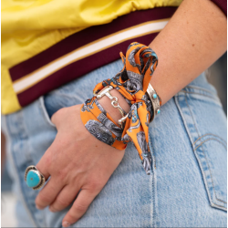 Fringe Scarves Twilly Turqs and Conchos-Orange