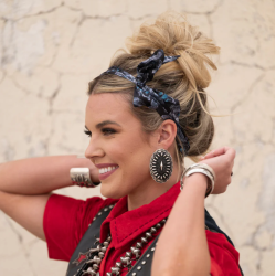 Fringe Scarves Twilly Turqs and Conchos-Black