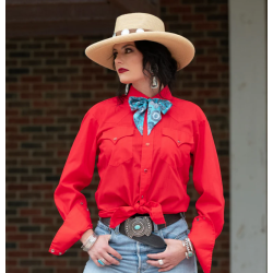 Fringe Scarves Twilly Turqs and Conchos-Turquoise