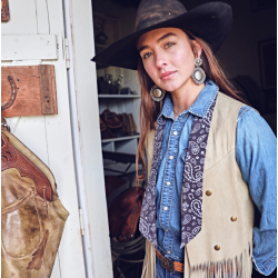 Fringe Scarves Twilly Luck be a Paisley-Black