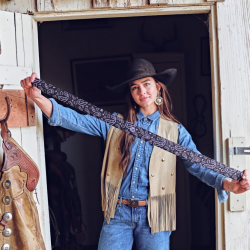 Fringe Scarves Twilly Luck be a Paisley-Black