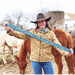 Fringe Scarves Twilly Luck be a Paisley-Dusty Blue