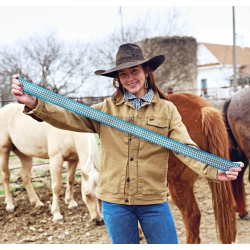 Fringe Scarves Twilly Luck be a Paisley-Dusty Blue