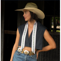 Fringe Scarves Twilly Hold Your Horses- Off White