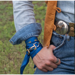 Fringe Scarves Twilly Smiley Pocket-Navy