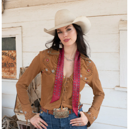 Fringe Scarves Twilly Howdy-Red