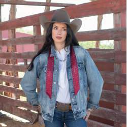 Fringe Scarves Twilly Howdy-Red
