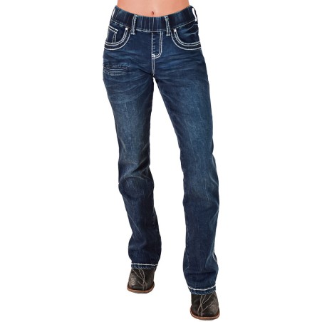 Cowgirl Tuff Pull-On BootStitch Boot Cut Jeans