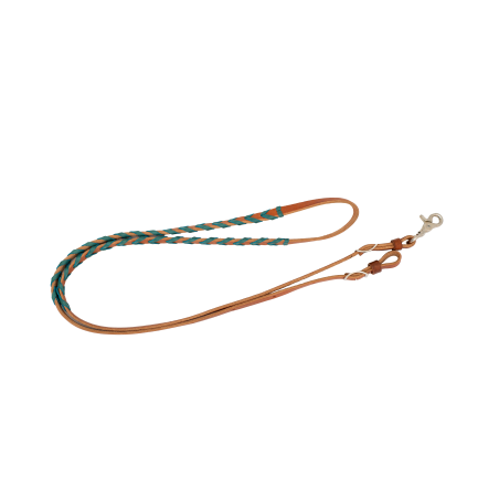 Cowboy Tack Turquoise Laced Harness Leather Barrel Reins 5/8"