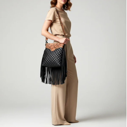 American Darling Crossbody Black Quilted Leather Purse