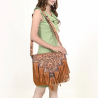 American Darling Cowhide and tooled leather bag