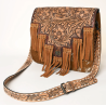 American Darling Cowhide and tooled leather bag
