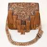 American Darling Cowhide and tooled leather bag