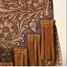 American Darling Cowhide and tooled leather bag