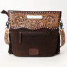 American Darling boot stitch brown suede bag
