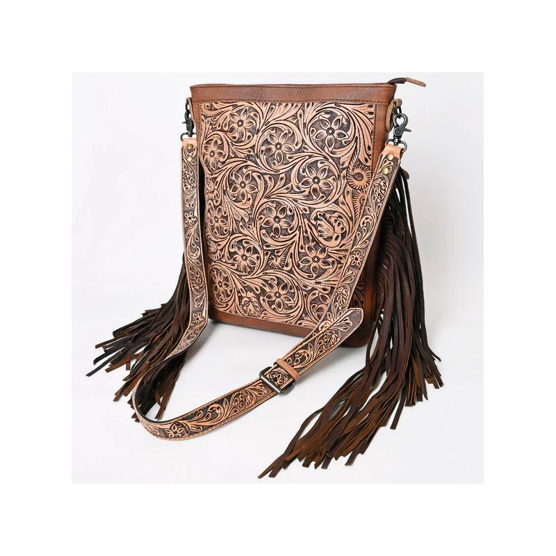 American Darling Tooled Fringe Purse