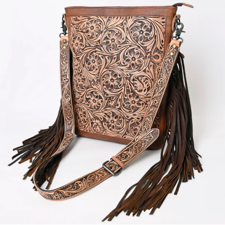 American Darling Tooled Fringe Purse