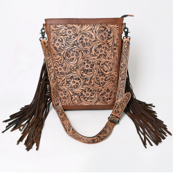 American Darling Tooled Fringe Purse