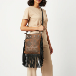 American Darling Distressed Leather Boot Stitch Bag