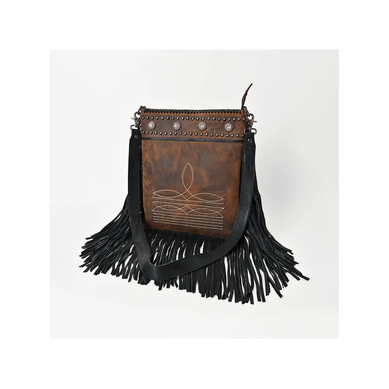American Darling Distressed Leather Boot Stitch Bag