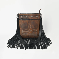 American Darling Distressed Leather Boot Stitch Bag