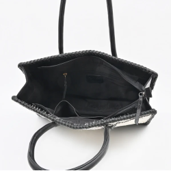 American Darling white cowhide tote Bag