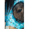 Schulz Equine Lycra Fly Mask - Turquoise Howdy