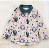 Kids Cowskull Print Button Down Shirt