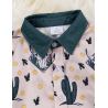 Kids Cowskull Print Button Down Shirt