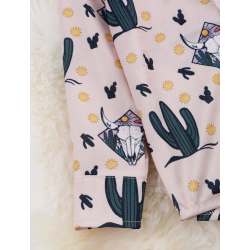 Kids Cowskull Print Button Down Shirt