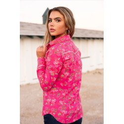 Rodeo Quincy Rebel Rose Button Up