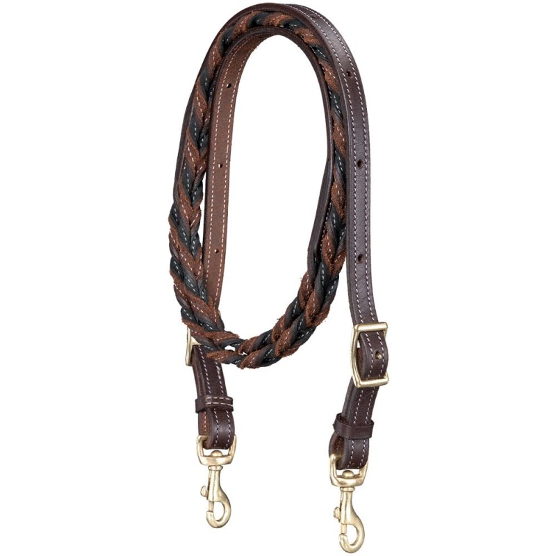 Harness Leather 2Tone Twist Loop Reins