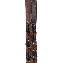 Harness Leather 2Tone Twist Loop Reins