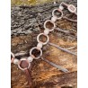 Copper Ring Breast Collar with Brown Tie on Fringe