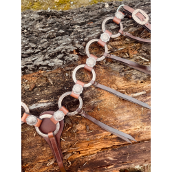 Copper Ring Breast Collar with Brown Tie on Fringe