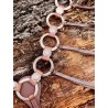 Copper Ring Breast Collar with Brown Tie on Fringe