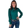 Cowgirl Tuff Pullover Button Up Dark Jade Waterproof