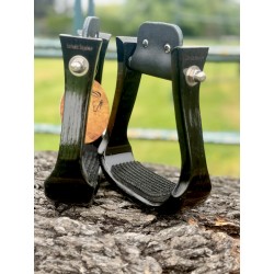 Wooden Stirrups- Black Barrel