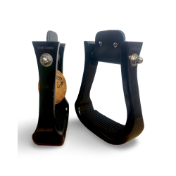 Wooden Stirrups- Black Barrel