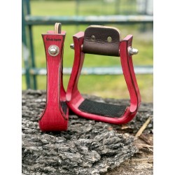 Wooden Stirrups- Pink Barrel
