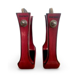 Wooden Stirrups- Pink Barrel