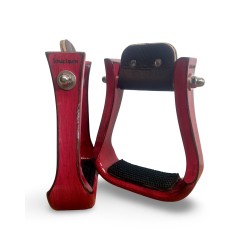 Wooden Stirrups- Pink Barrel