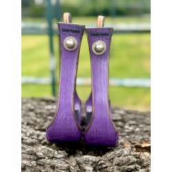 Wooden Stirrups- Purple Barrel