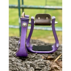 Wooden Stirrups- Purple Barrel