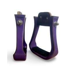 Wooden Stirrups- Purple Barrel