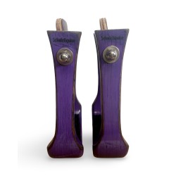Wooden Stirrups- Purple Barrel