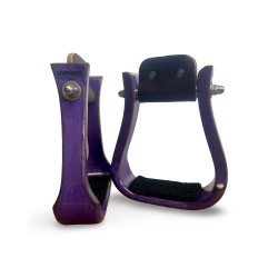 Wooden Stirrups- Purple Barrel